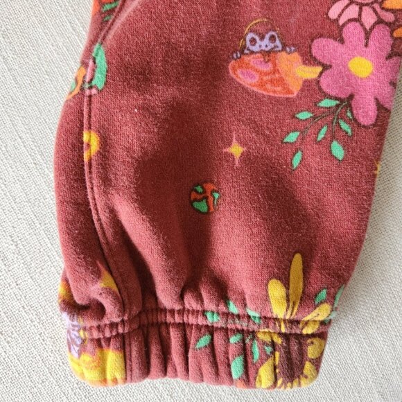 SMALL Nike sweatpants Deep Clay space alien Psychedelic mushroom floral joggers - Picture 4 of 12